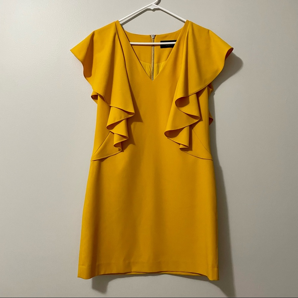 Gabrielle Union Yellow Ruffle Dress